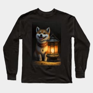 Happy Shiba Inu Dog Long Sleeve T-Shirt